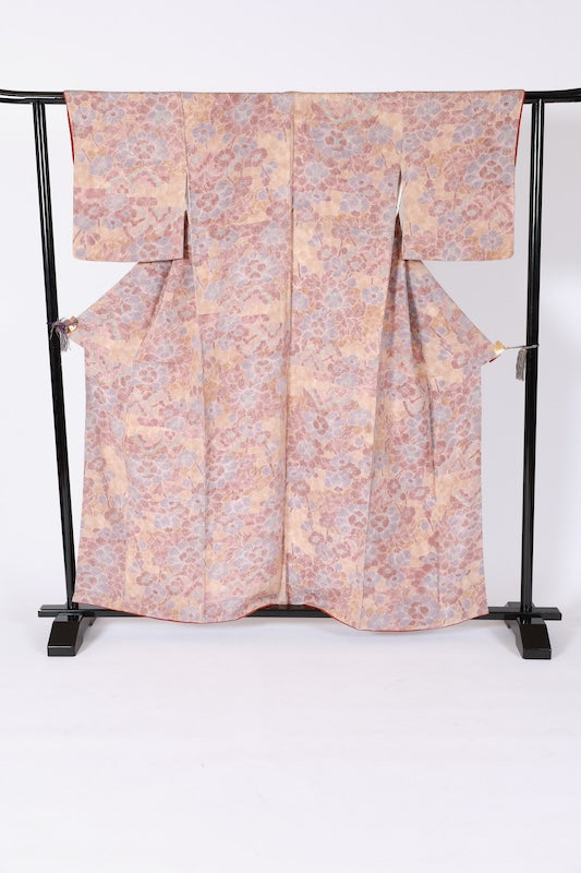 Japanese kimono used <Komon> Msize silk 100% /B1185