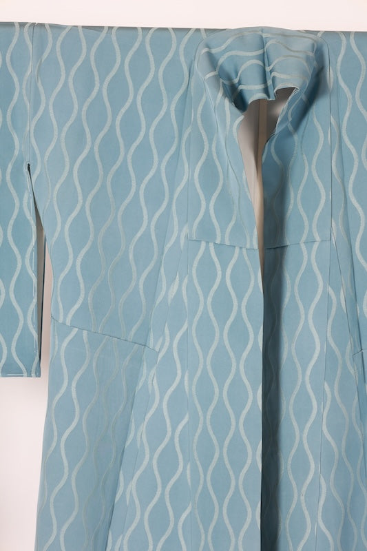 Japanese kimono Unused New <Edokomon> Msize silk 100% /B1186