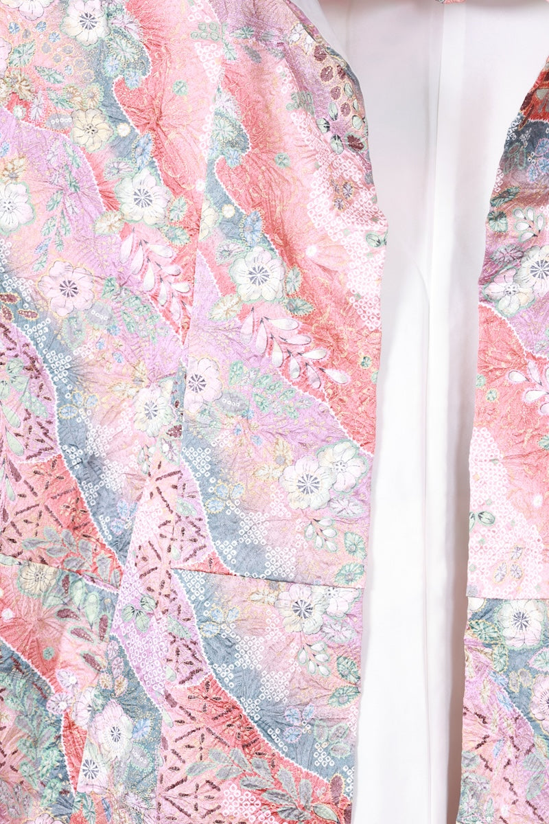 Komon kimono brown purple bule Brand New /AZ117