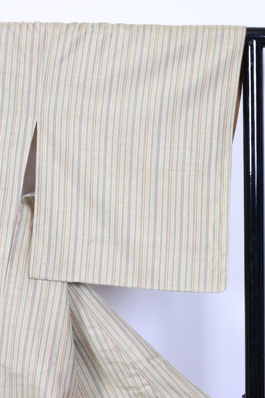 New Unused Japanese kimono <Tsumugi> Msize silk 100% /T203