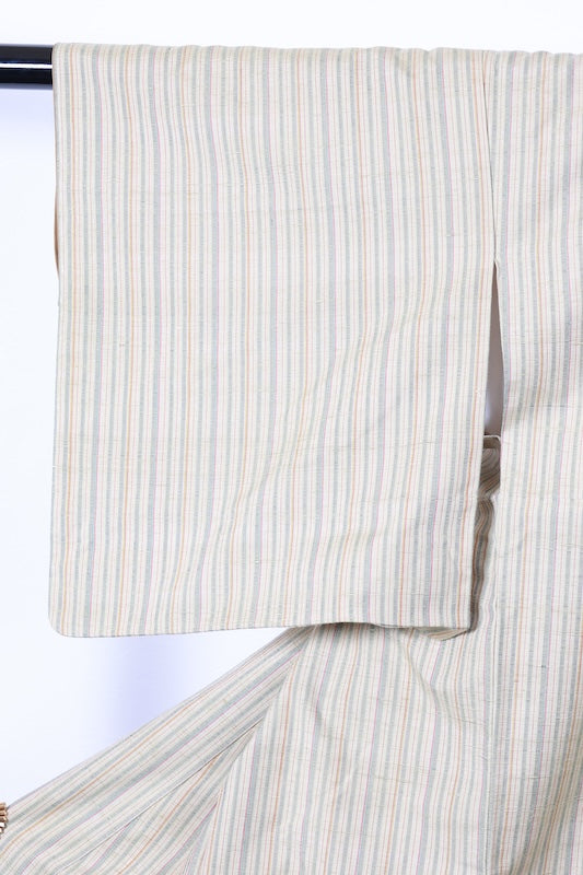 New Unused Japanese kimono <Tsumugi> Msize silk 100% /T203