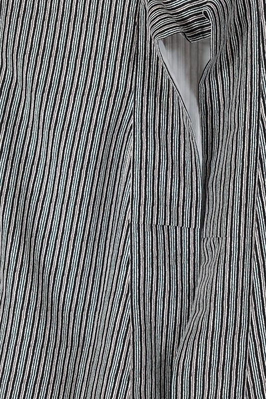 Japanese kimono used <Komon> Lsize polyester /B1205