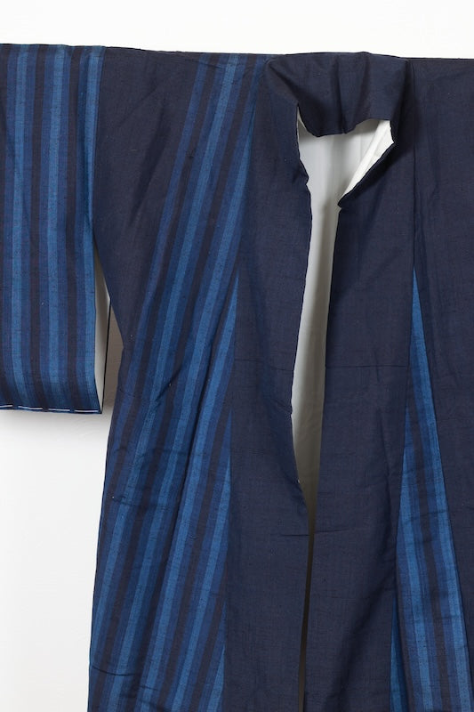 Japanese kimono used <Tsumugi> Msize silk 100% /T183