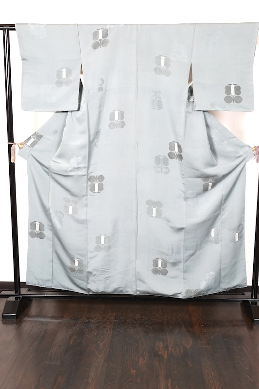 Japanese kimono used <Komon> Lsize silk 100% /T198