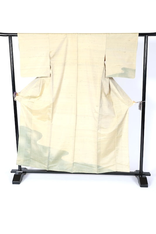 Japanese kimono used <Tsumugi> Msize silk 100% /B1222