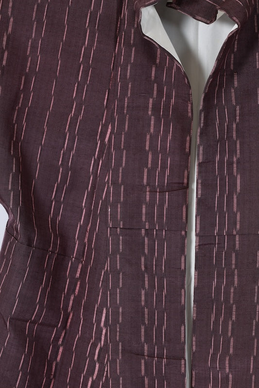 Japanese kimono used <Tsumugi> Msize silk 100% /B1221