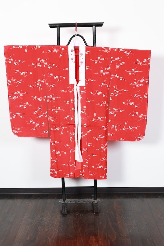 Kids girl Japanese kimono’s underwear used <Yotsumi’s Nagazyuban> silk 100% /F03
