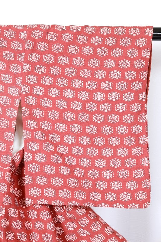 Japanese kimono used <Tsumugi> Msize silk 100% /T186