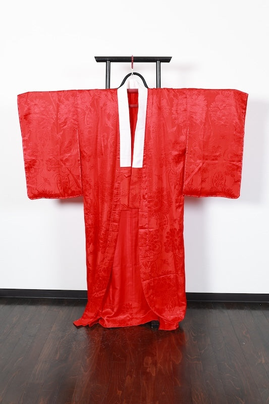 Japanese kimono’s underwear used <Nagazyuban> silk 100% /F04