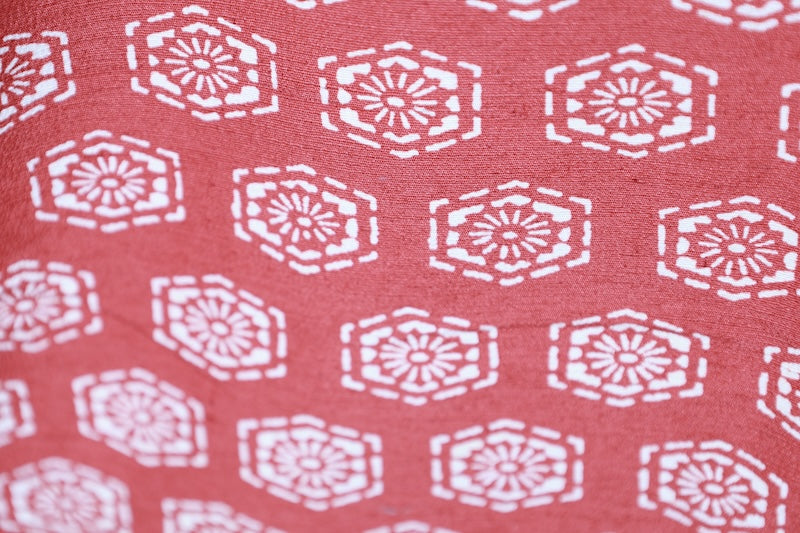 Japanese kimono used <Tsumugi> Msize silk 100% /T186