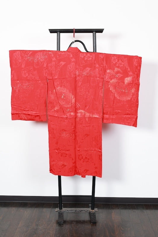 Kids girl Japanese kimono’s underwear used <Yotsumi’s Nagazyuban> silk 100% /F06