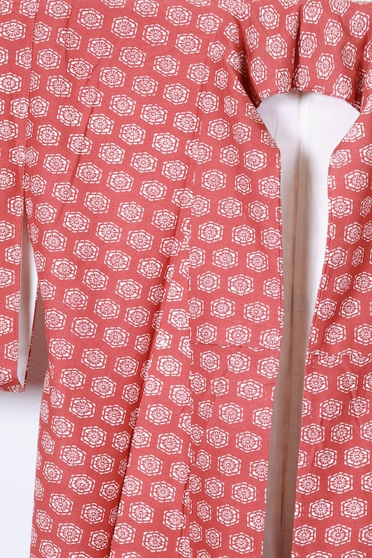 Japanese kimono used <Tsumugi> Msize silk 100% /T186