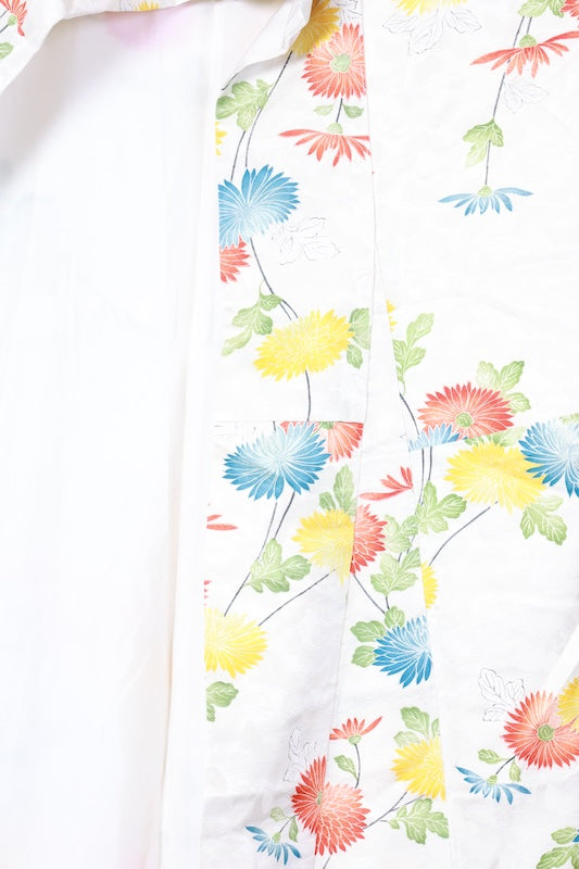 Japanese kimono used <Komon> Lsize silk 100% /T187