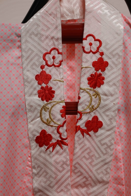 Kids girl Japanese kimono’s underwear used <Yotsumi’s Nagazyuban> silk 100% /F08