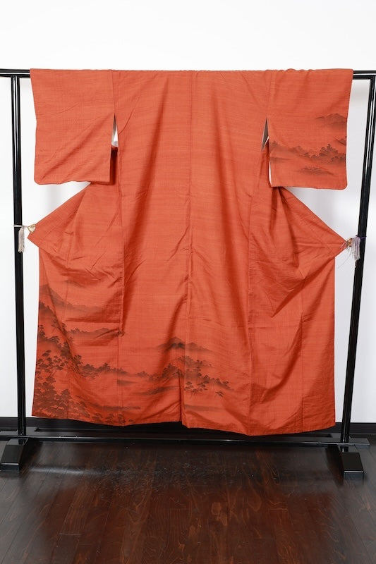 Japanese kimono used <Tukesage> Msize silk 100% /T209