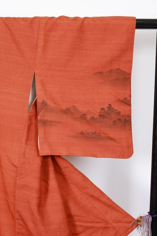 Japanese kimono used <Tukesage> Msize silk 100% /T209