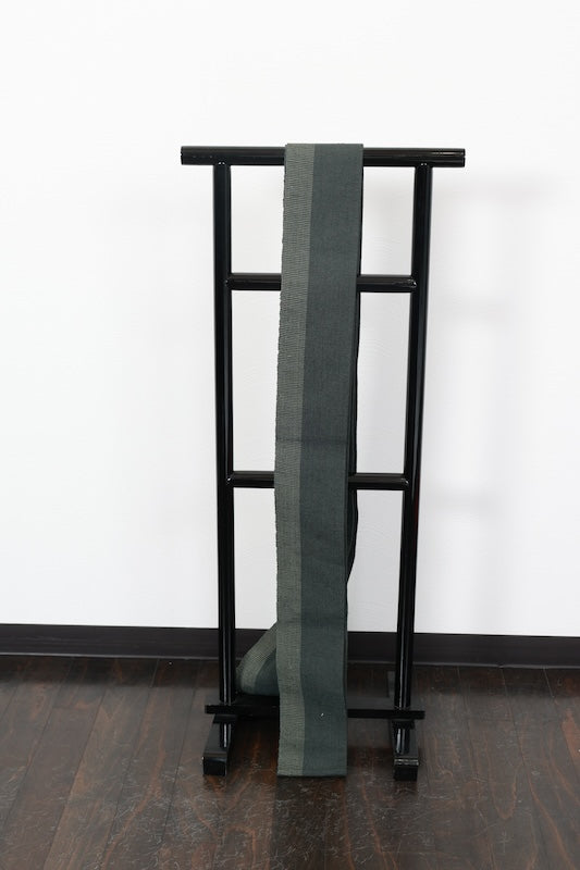 Men's Kaku-obi sash belt Moss green reversible pre-owned