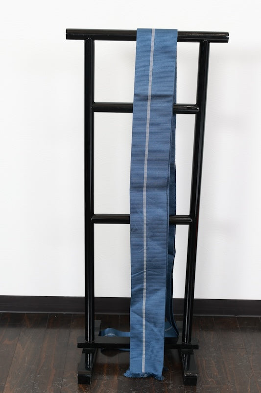 Men's Kaku-obi sash belt blue white pre-owned /AZ11