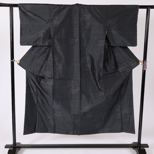 New Japanese kimono (tsumugi) M Size 100%silkA115