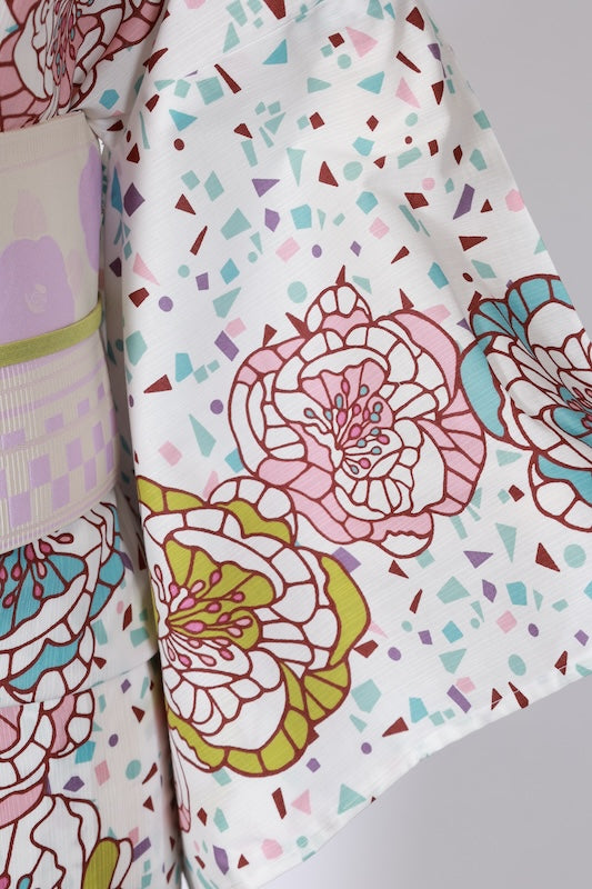 New YUKATA cotton Lsize 2piace set E002