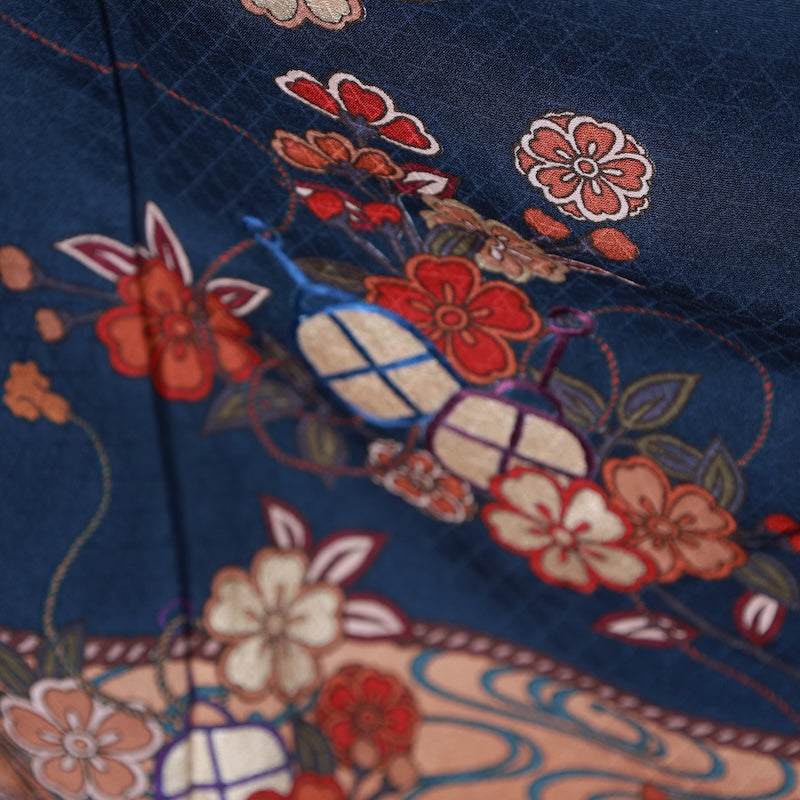 Japanese kimono used <houmongi> Msize silk 100% /T231