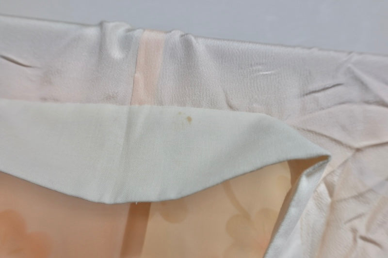 Nagajuban (long under-kimono) light pink white pre-owned /AZ41