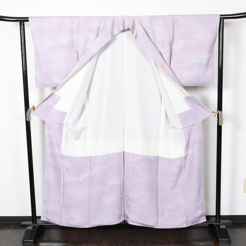 New, unused item Japanese kimono <Iromuzi> Lsize silk 100% /T230
