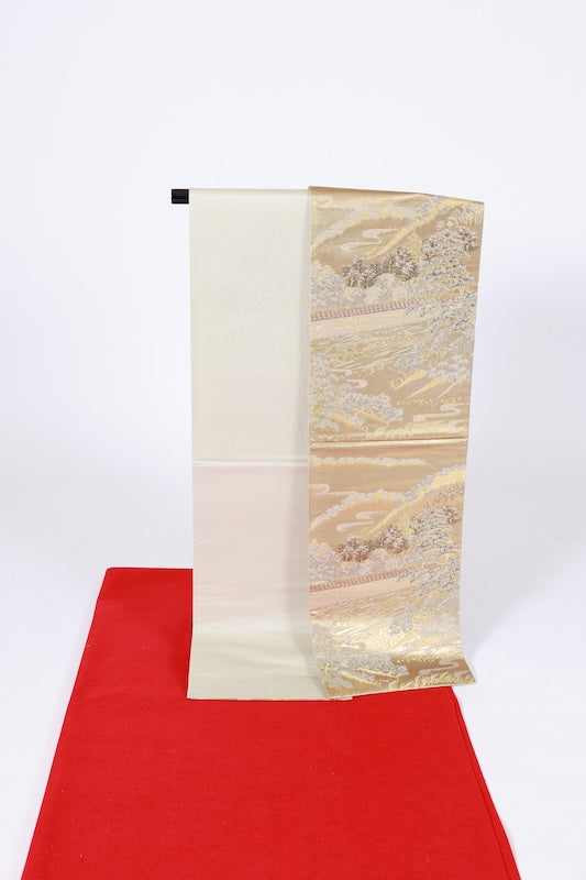 Japanese used sash belt (Fukuro-obi) 100% silk /B1237