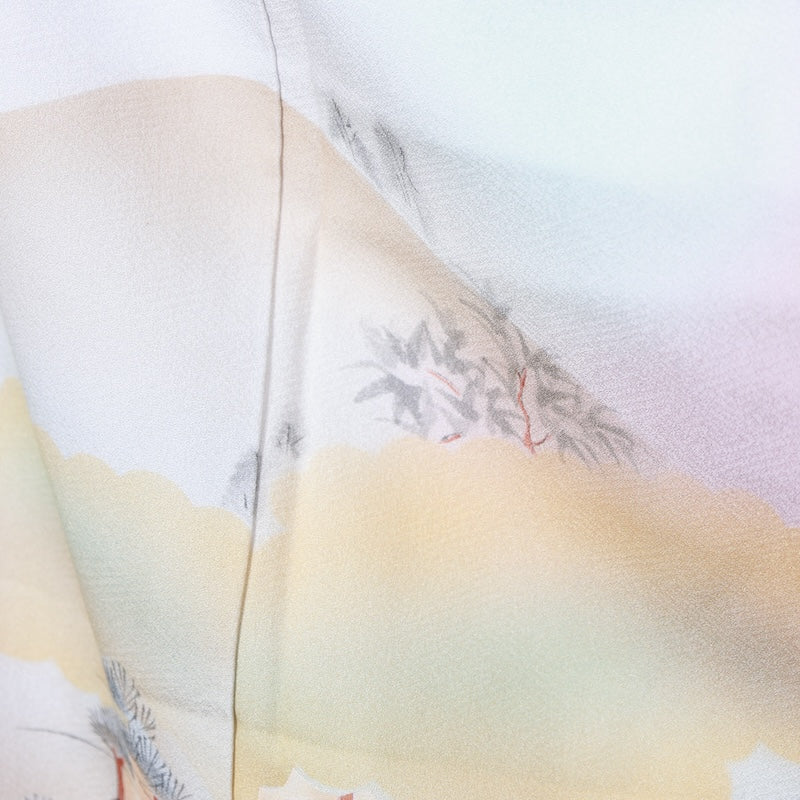 Japanese kimono used <houmongi> Msize silk 100% /T210