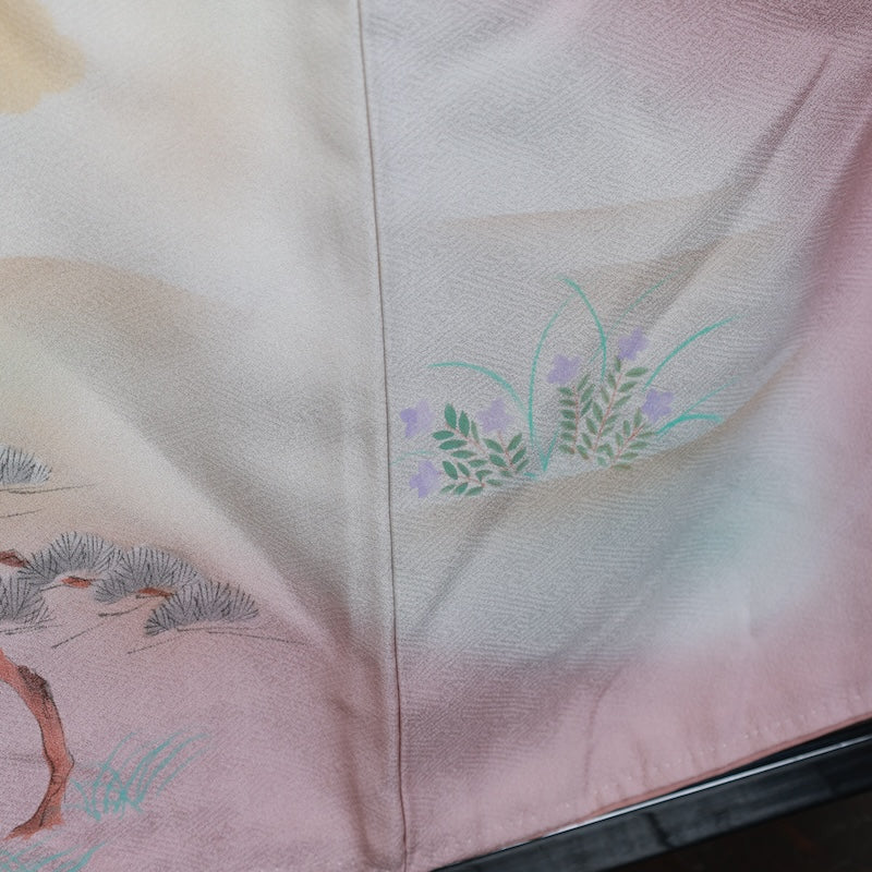 Japanese kimono used <houmongi> Msize silk 100% /T210