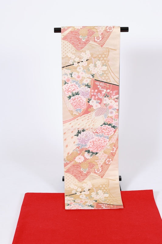 Japanese used sash belt (Fukuro-obi) 100% silk /B1251