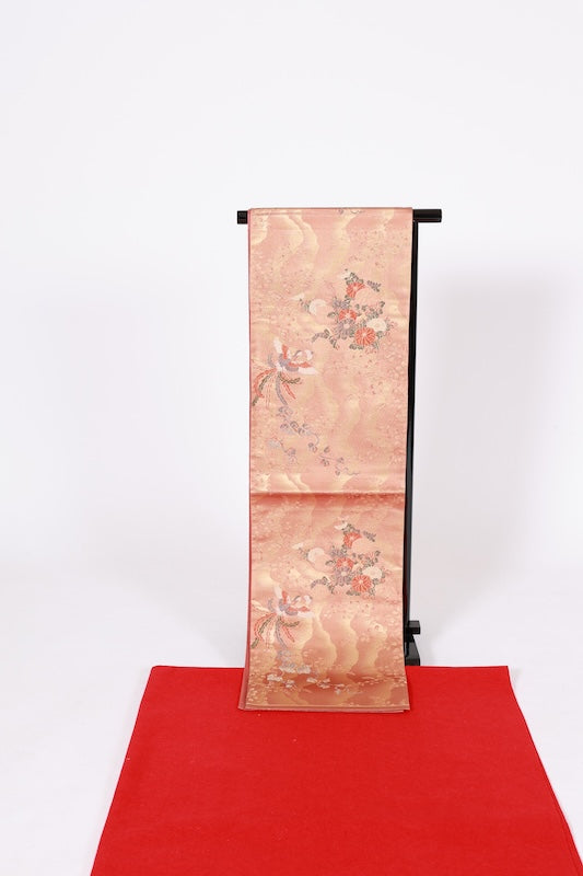 Japanese used sash belt (Fukuro-obi) 100% silk /B1239