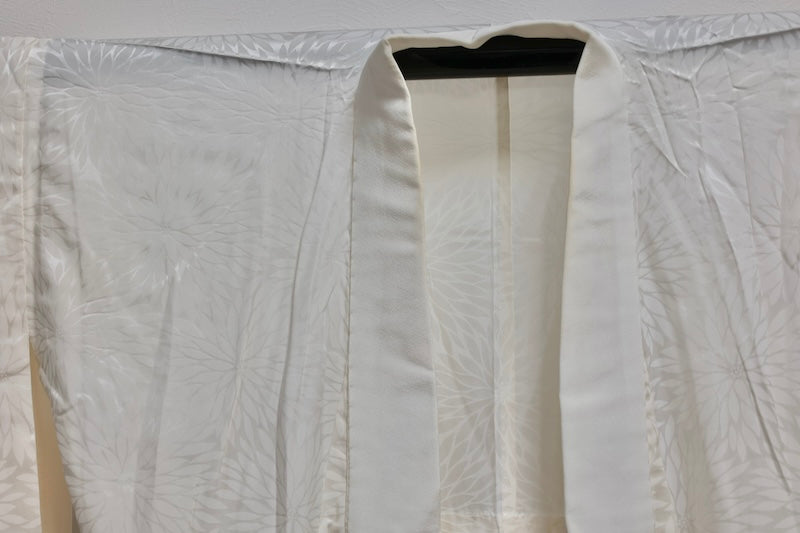 Nagajuban (long under-kimono) white pre-owned /AZ24