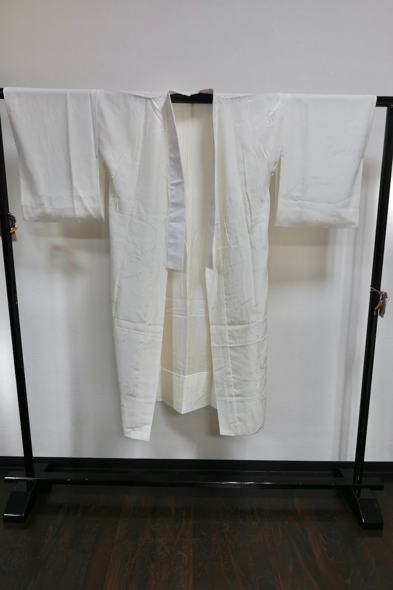 Nagajuban (long under-kimono) white pre-owned /AZ48