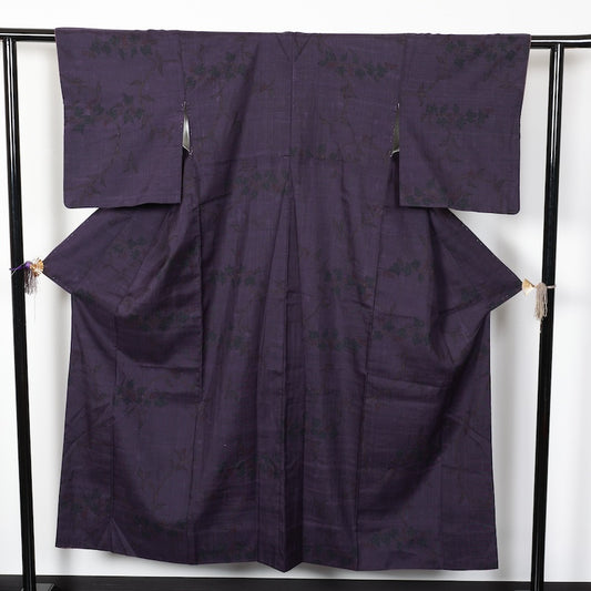 Japanese kimono used <Tsumugi> Ssize silk 100% /T212