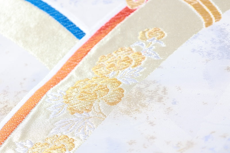 Japanese used sash belt (Fukuro-obi) 100% silk /B1257