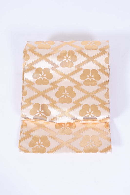 Japanese used sash belt (Hukuro-obi) 100% silk /B600