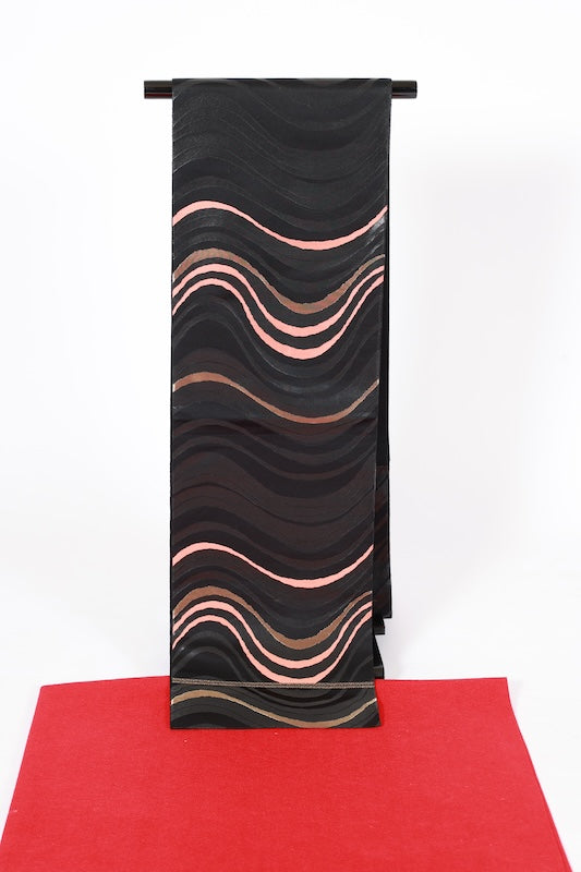 Japanese used sash belt (Fukuro-obi) 100% silk /B1249