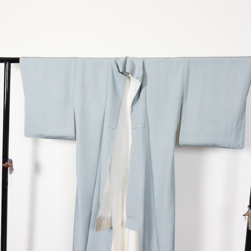 Japanese kimono used <Komon> Lsize silk 100% /T224