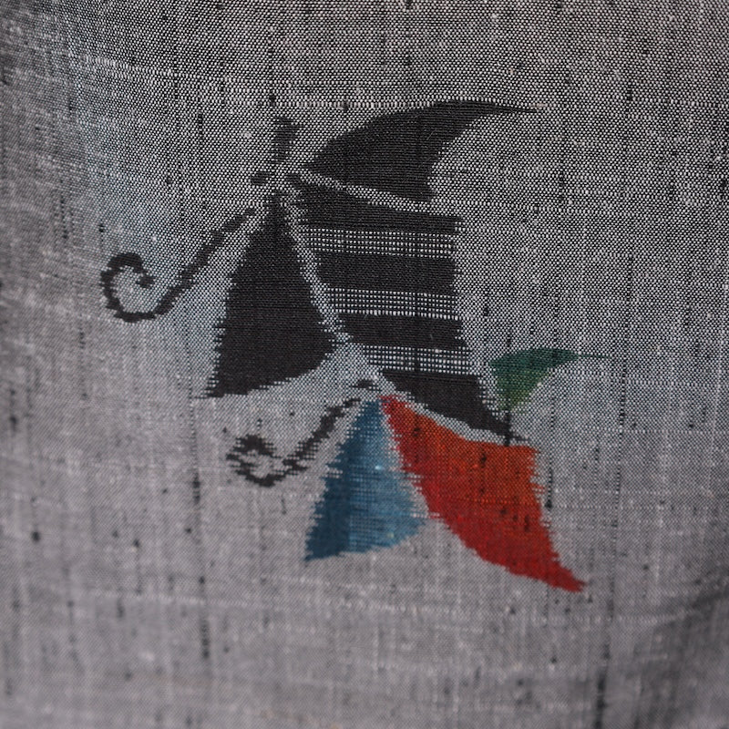 Japanese kimono used <Tsumugi> Msize silk 100% /T242