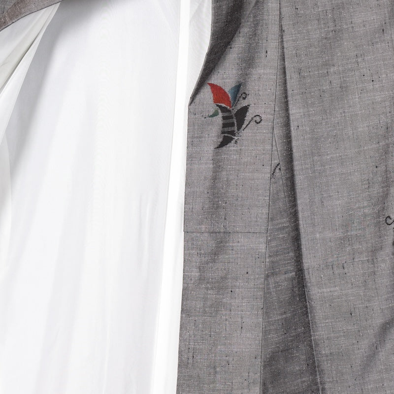 Japanese kimono used <Tsumugi> Msize silk 100% /T242