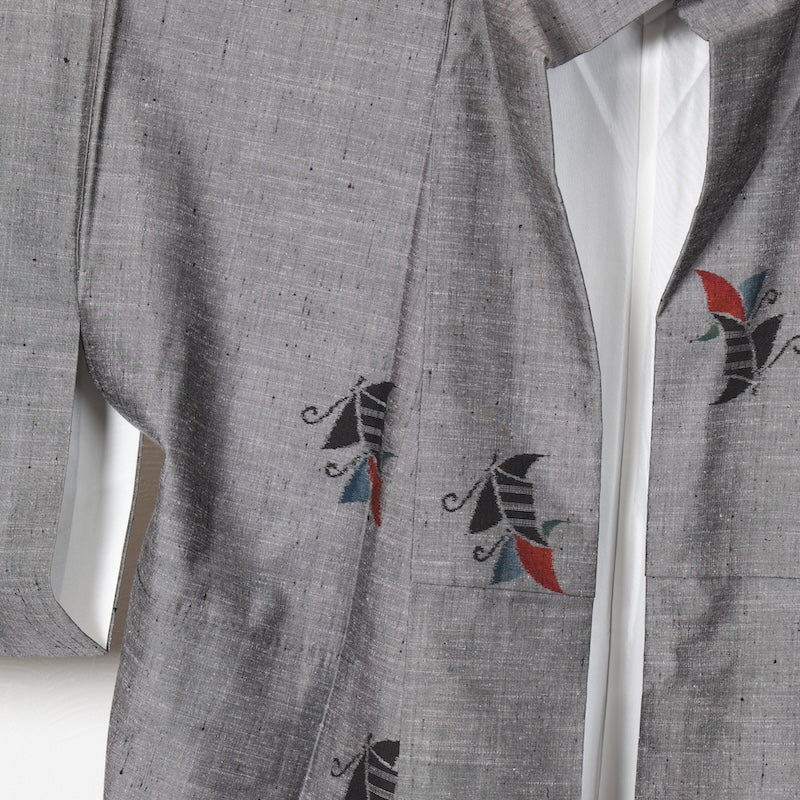 Japanese kimono used <Tsumugi> Msize silk 100% /T242
