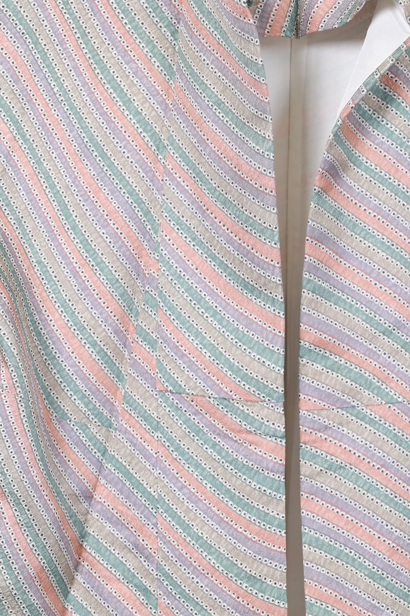 Komon kimono gray green New, unused item /AZ46