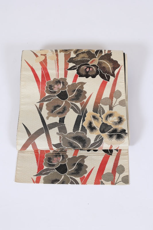 Japanese used sash belt (Nagoya-obi) 100% silk /B595