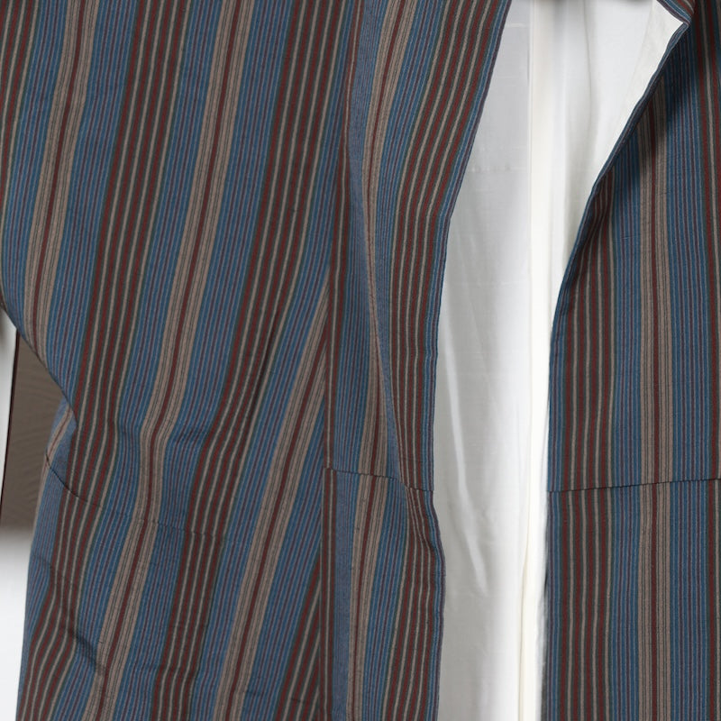 Japanese kimono used <Tsumugi> Lsize silk 100% /T240