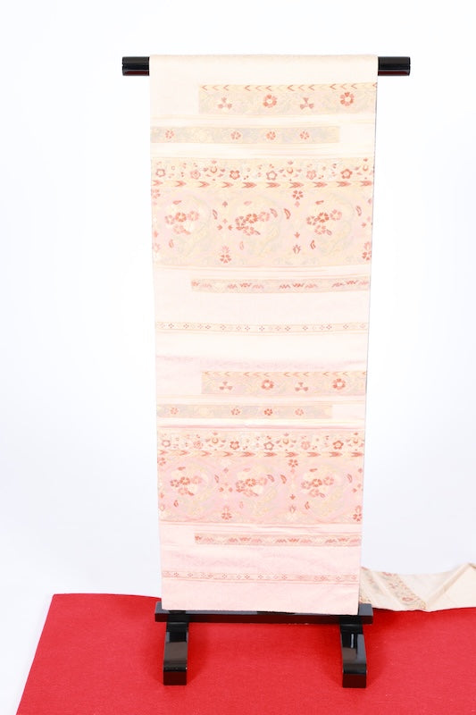 Japanese used sash belt (Nagoya-obi) polyester /B1286