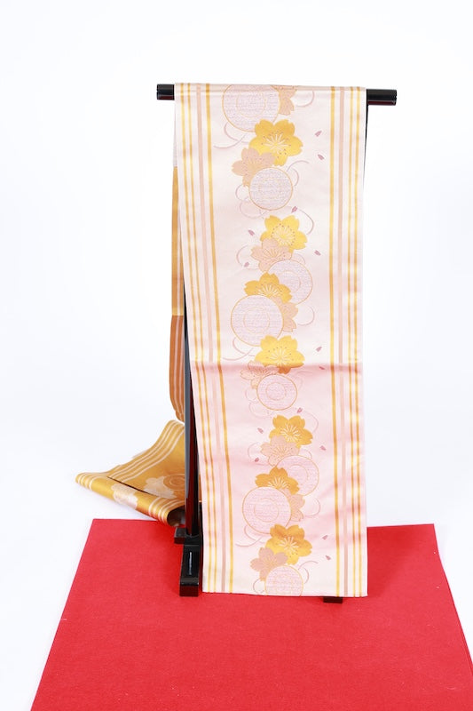 Japanese used sash belt (Nagoya-obi) polyester /B1285