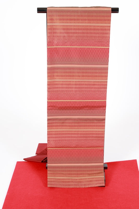 Japanese used sash belt (Nagoya-obi) polyester /B1274