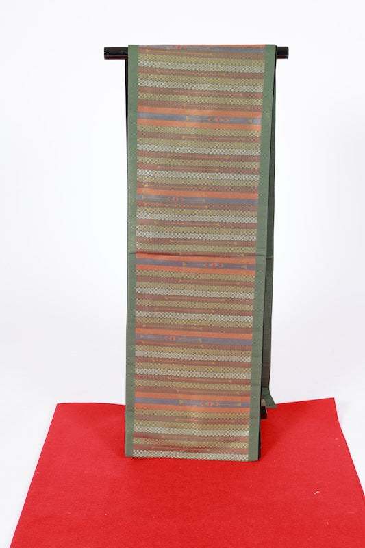 Japanese used sash belt (Nagoya-obi) polyester /B1284