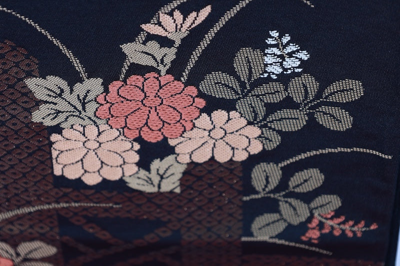 Japanese used sash belt (Nagoya-obi) polyester /B1283